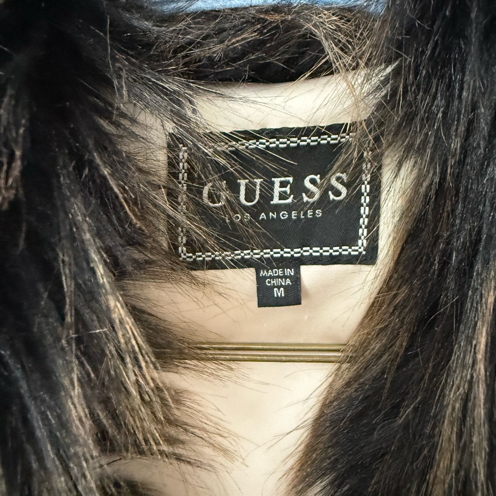 GUESS Rex Two-Tone Faux-Fur Jacket - Picture 2 of 8